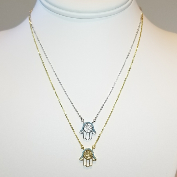 💖 New in Gift Box 🎁 Hamsa Hand Necklace - Picture 6 of 10